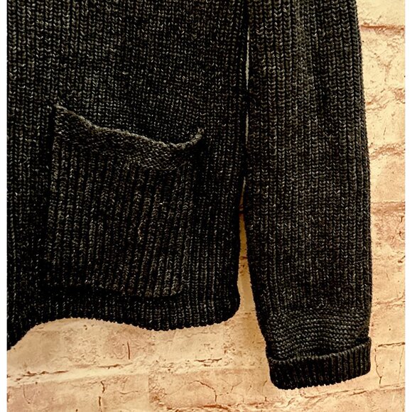 RRL Ralph Lauren Double RL Cardigan Chore Sweater Mens M Chest 40 Heather Black - Picture 3 of 5